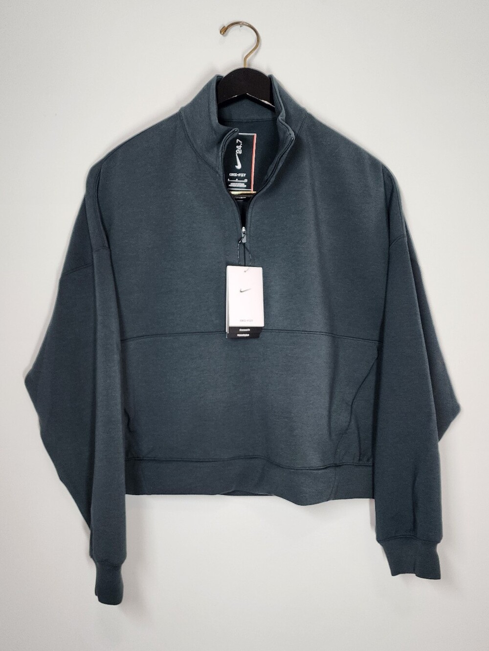 Nike 24.7 Impossibly Soft Dri-FIT Oversized 1/2-Zip Top Sweatshirt Size S